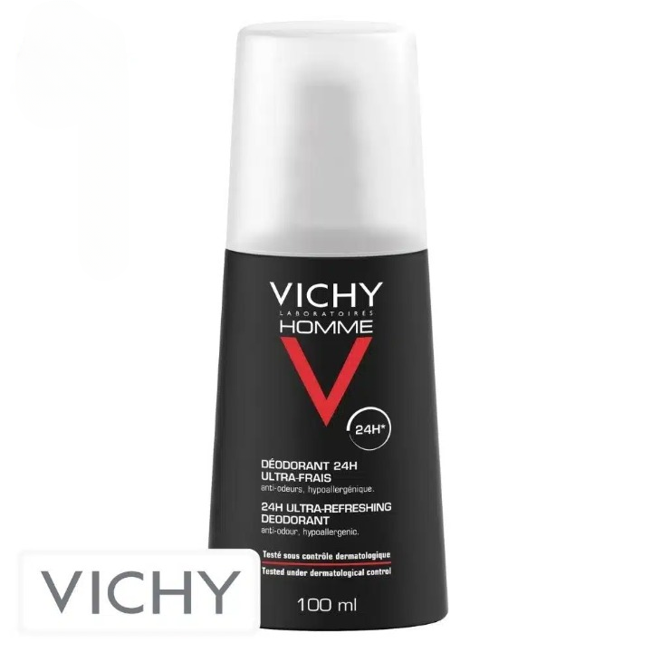 Vichy Homme Ultra-Fresh 24h Deodorant Spray – 100ml