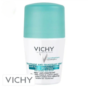 Vichy Roll-On Deodorant 48h Anti-Perspirant Treatment Anti-White and Yellow Marks – 50ml