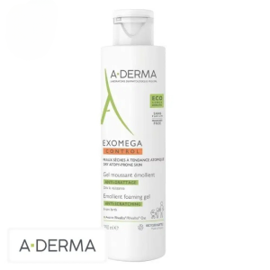 A-Derma Exomega Control Anti-Itch Emollient Foaming Gel – 200ml