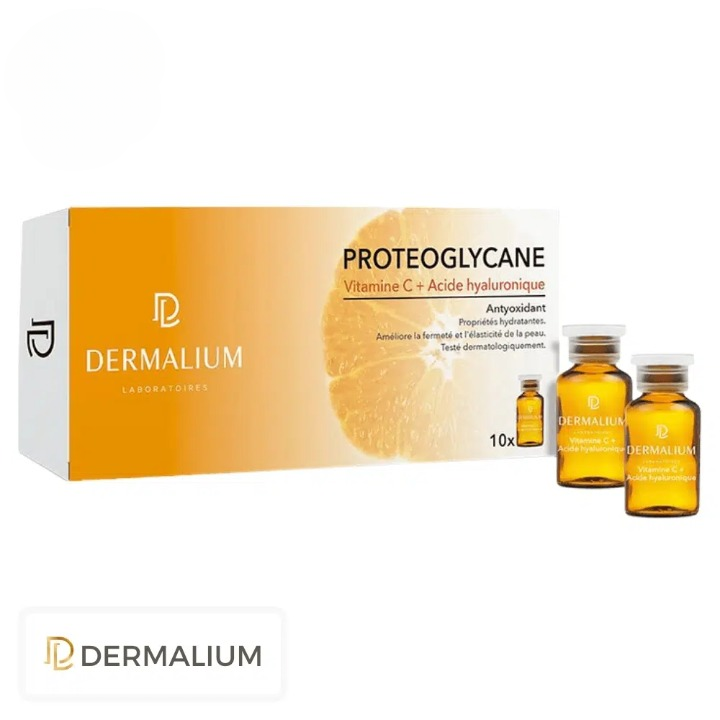 Dermalium Proteoglycane Vitamine C + Acide Hyaluronique Ampoules – 10u
