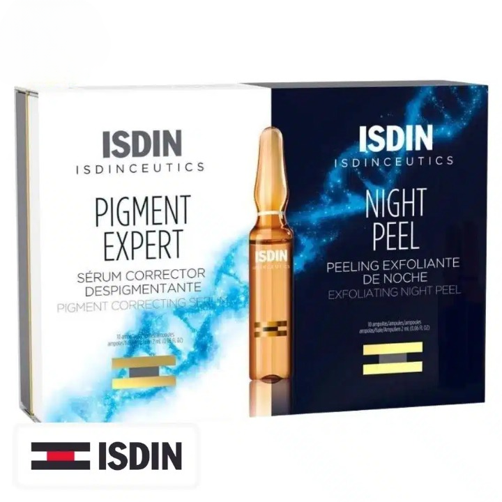 Isdin Isdinceutics Night Peel et Pigment Expert Routine Exfoliante Dépigmentante – 10x2x2ml